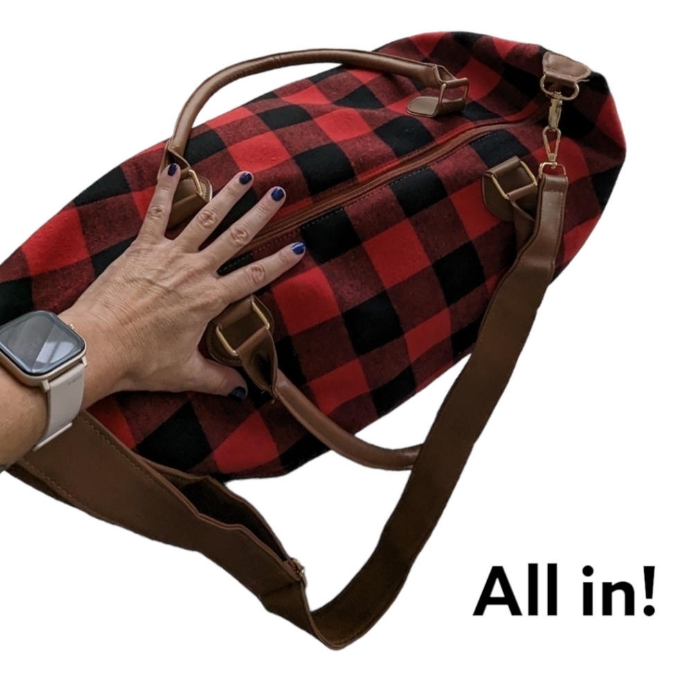 Black Buffalo Print Weekender Bag - Picture 17 of 17
